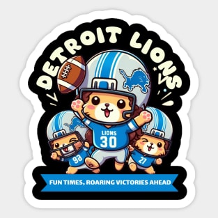 detroit lions fun times Sticker